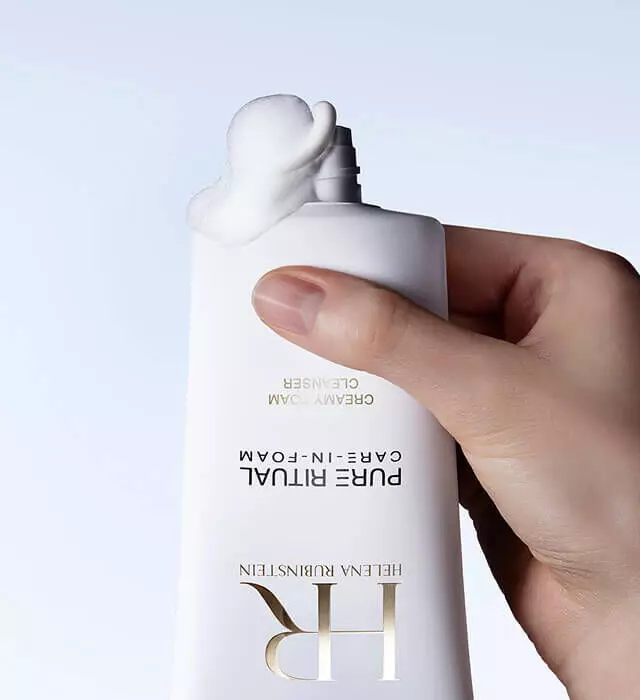 Helena Rubinstein Pure Ritual Care-in-Foam cleanser with rich creamy foam texture for a sensorial experience.