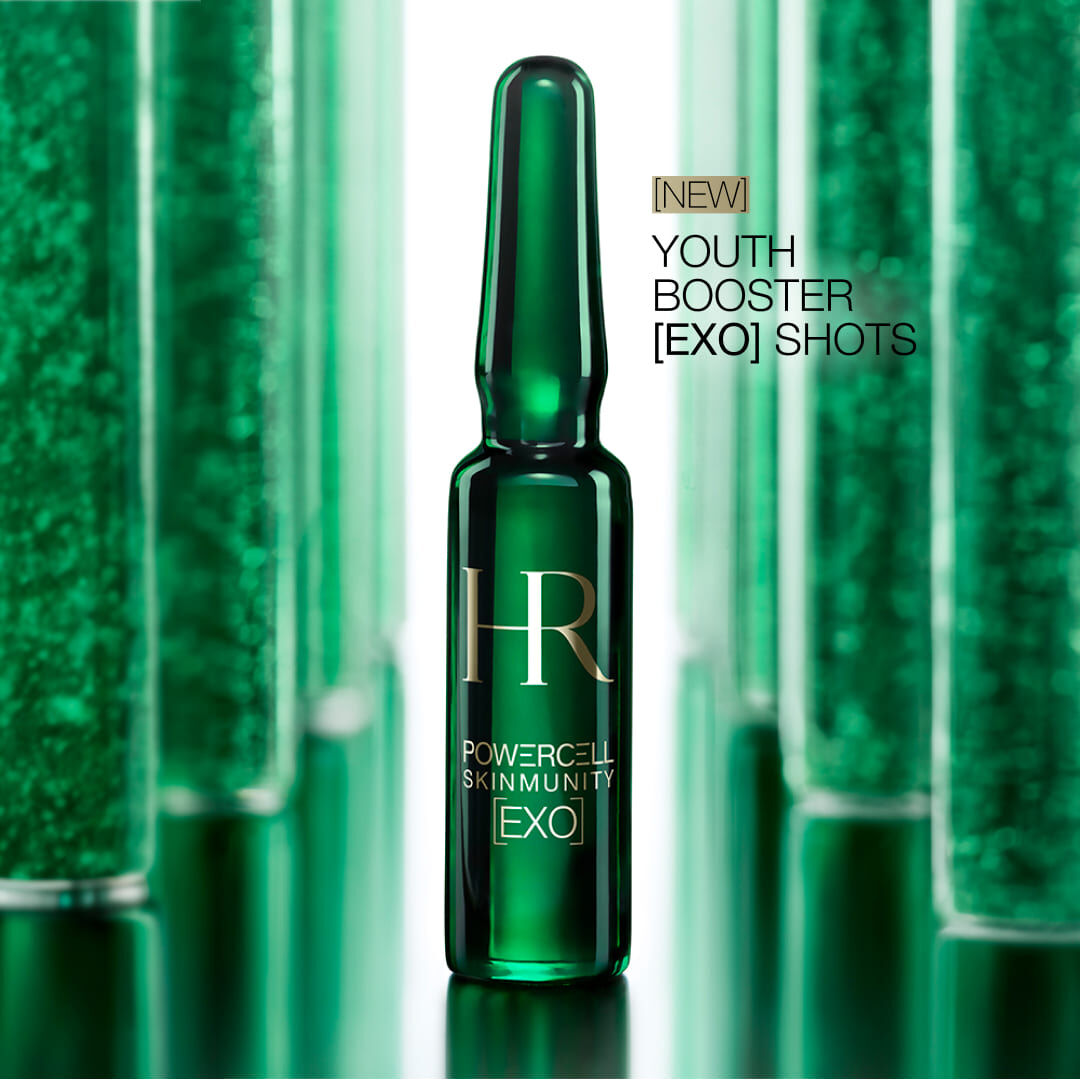 Powercell Skinmunity Youth Booster [EXO] Shot green glass ampoule.
