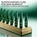 14 green Powercell Skinmunity EXO monodose ampoules on a luxury gold base.